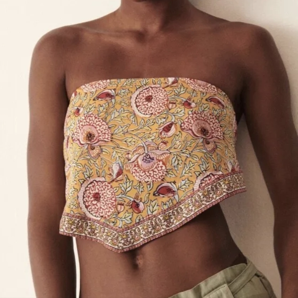 ba&sh Viki top scarf tie design size 0/XS part of set BNWT